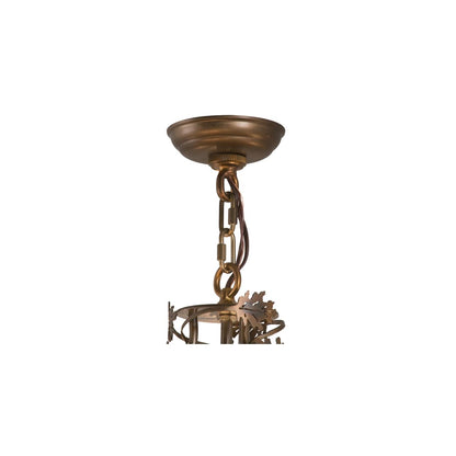 Greenbriar Oak 9 Light 34" Wide Taper Candle Style Chandelier