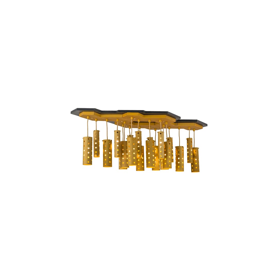 Emmentaler 25 Light 28" Wide Abstract Multi Light Pendant