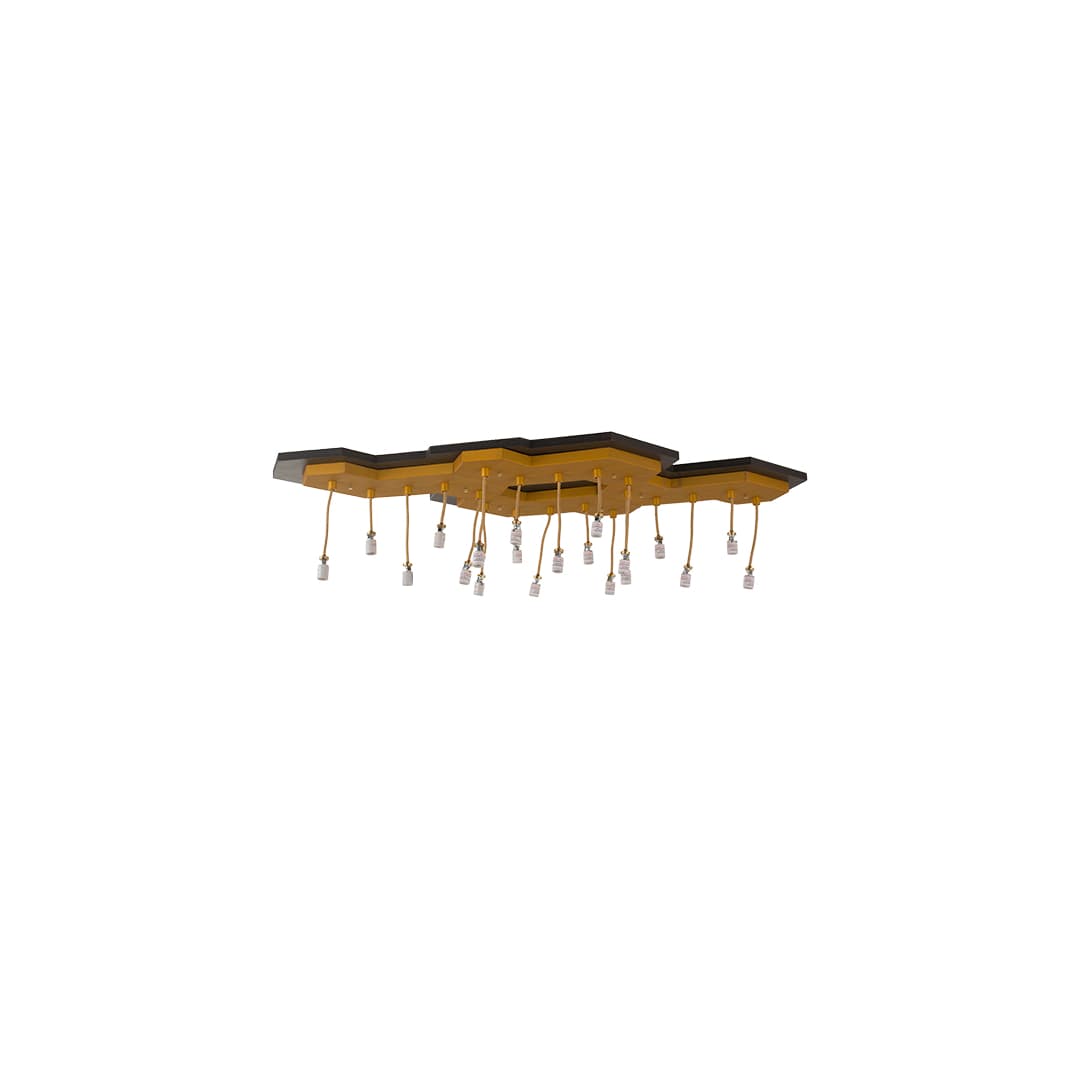 Emmentaler 25 Light 28" Wide Abstract Multi Light Pendant