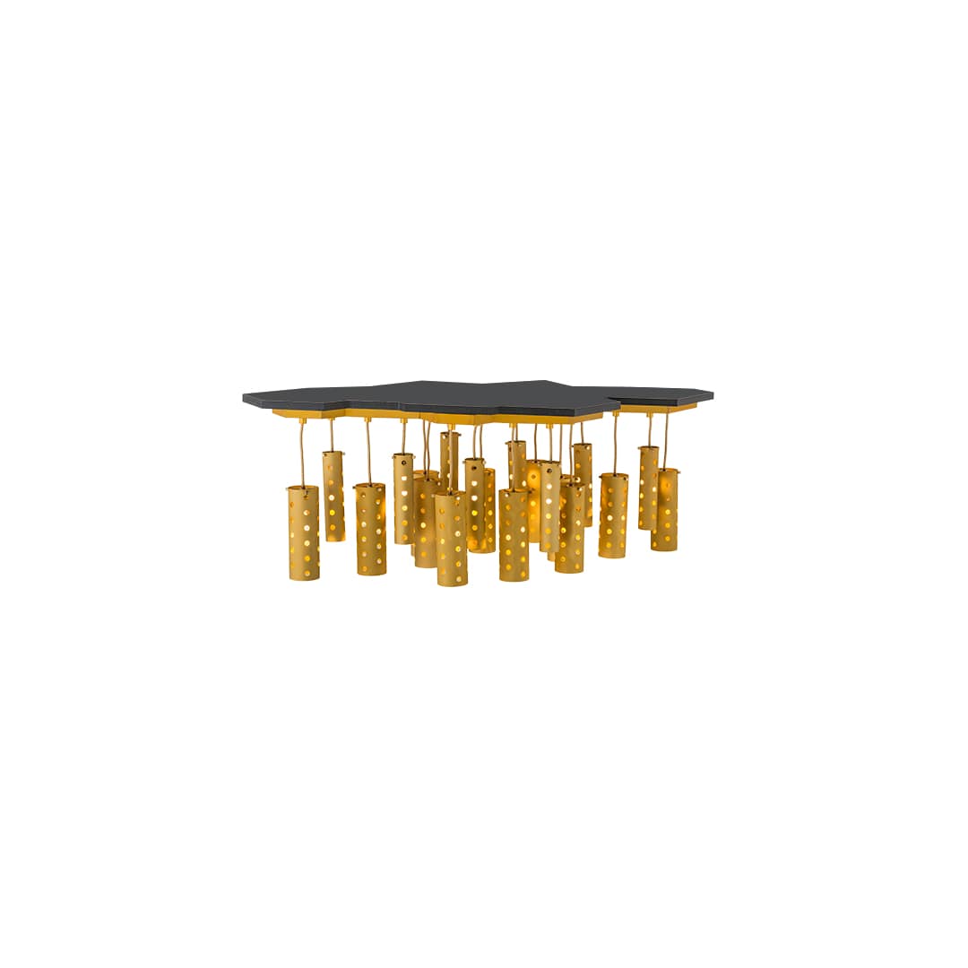 Emmentaler 25 Light 28" Wide Abstract Multi Light Pendant