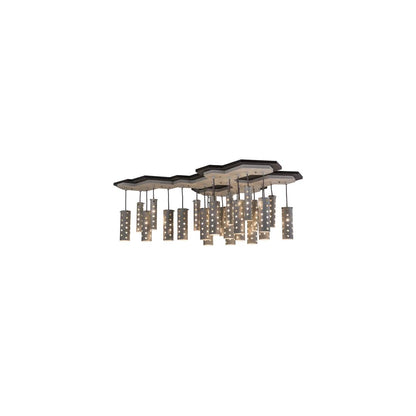 Emmentaler 25 Light 39" Wide Abstract Multi Light Pendant