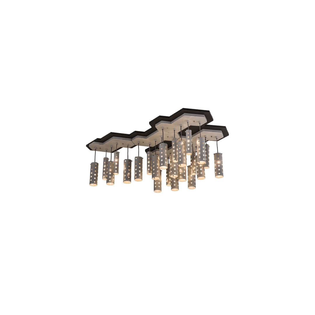 Emmentaler 25 Light 39" Wide Abstract Multi Light Pendant