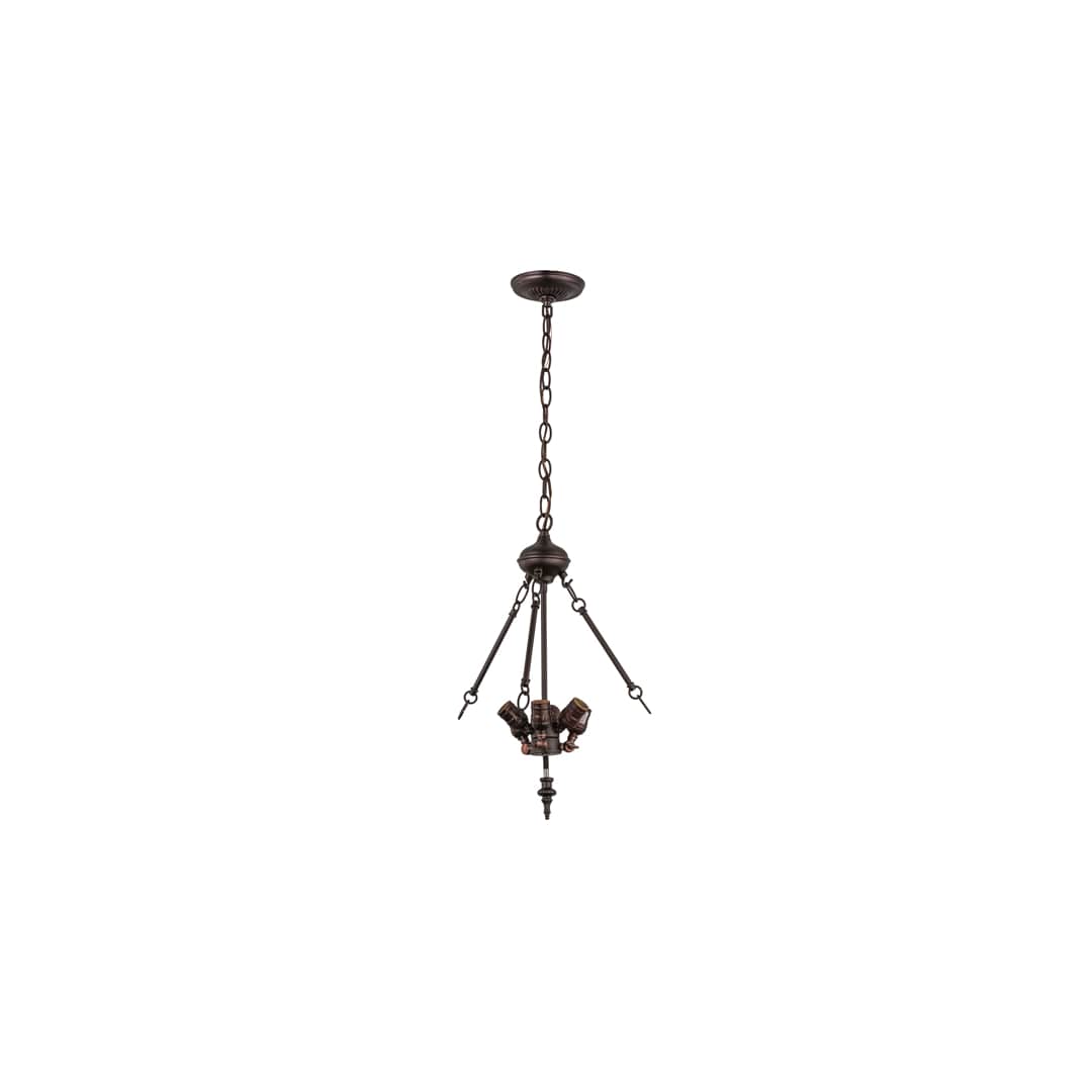 Tiffany Lotus Leaf 3 Light 24" Wide Pendant