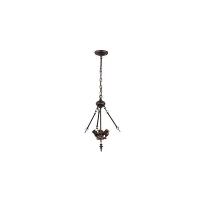 Tiffany Lotus Leaf 3 Light 24" Wide Pendant