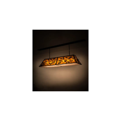 Oak Leaf and Acorn 9 Light 17" Wide Linear Pendant