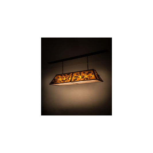 Oak Leaf and Acorn 9 Light 17" Wide Linear Pendant