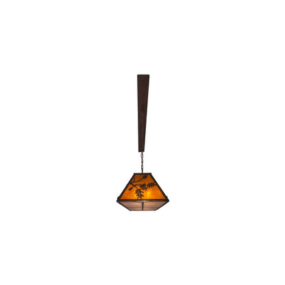 Oak Leaf and Acorn 9 Light 17" Wide Linear Pendant