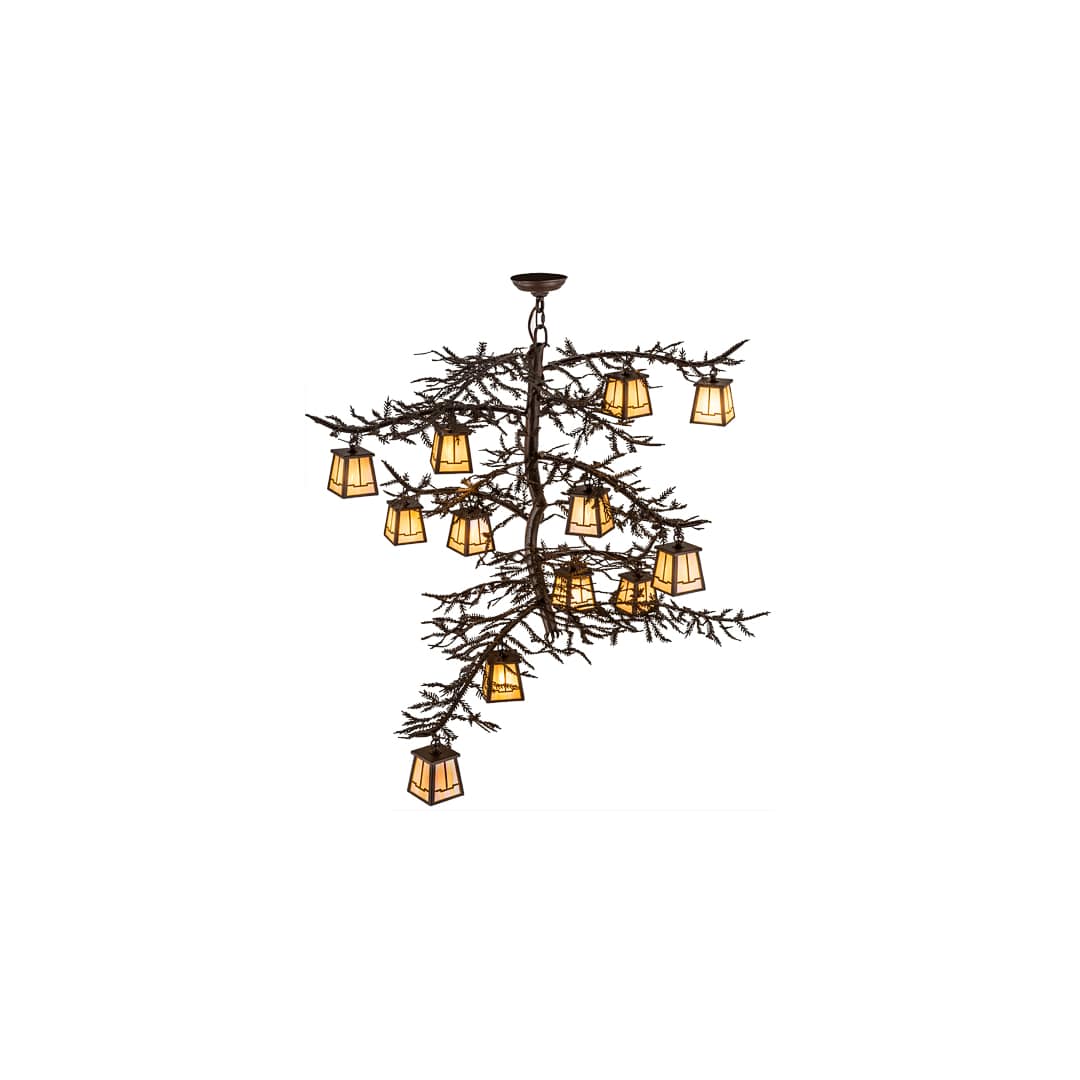 Pine Branch Valley View 12 Light 48" Wide Chandelier
