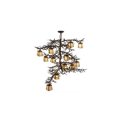 Pine Branch Valley View 12 Light 48" Wide Chandelier