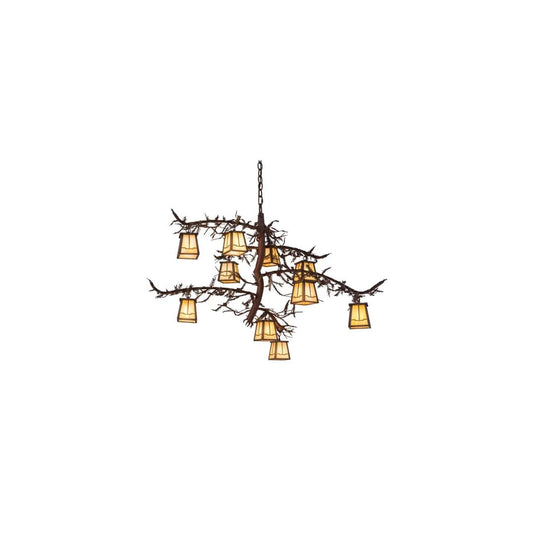 Pine Branch Valley View 10 Light 39" Wide Chandelier