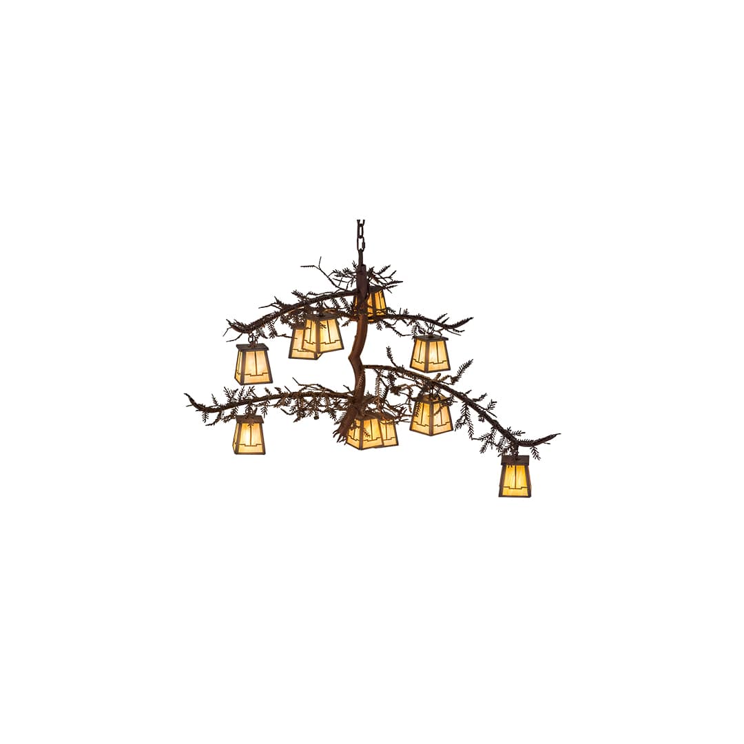 Pine Branch Valley View 10 Light 39" Wide Chandelier