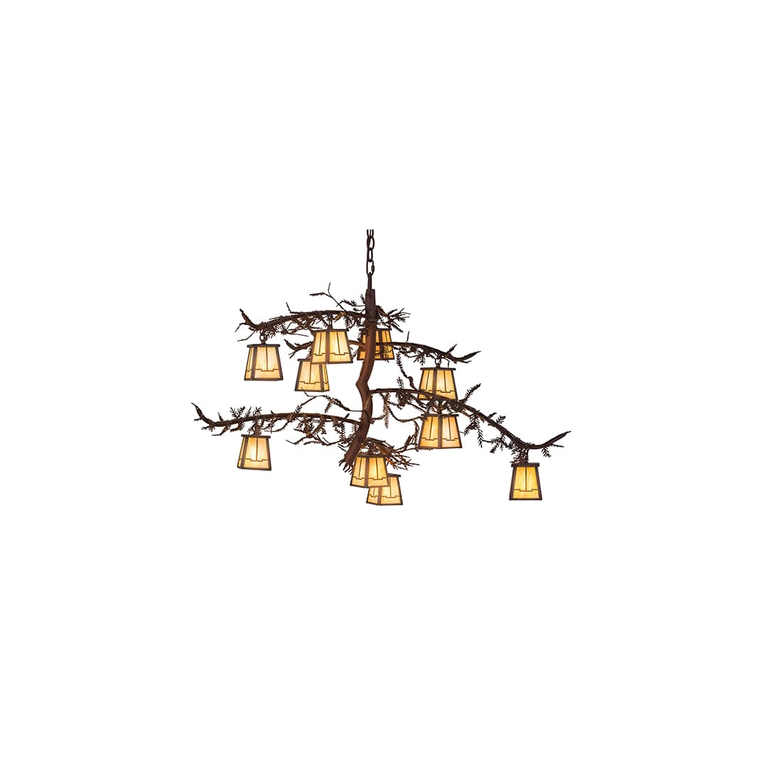 Pine Branch Valley View 10 Light 39" Wide Chandelier