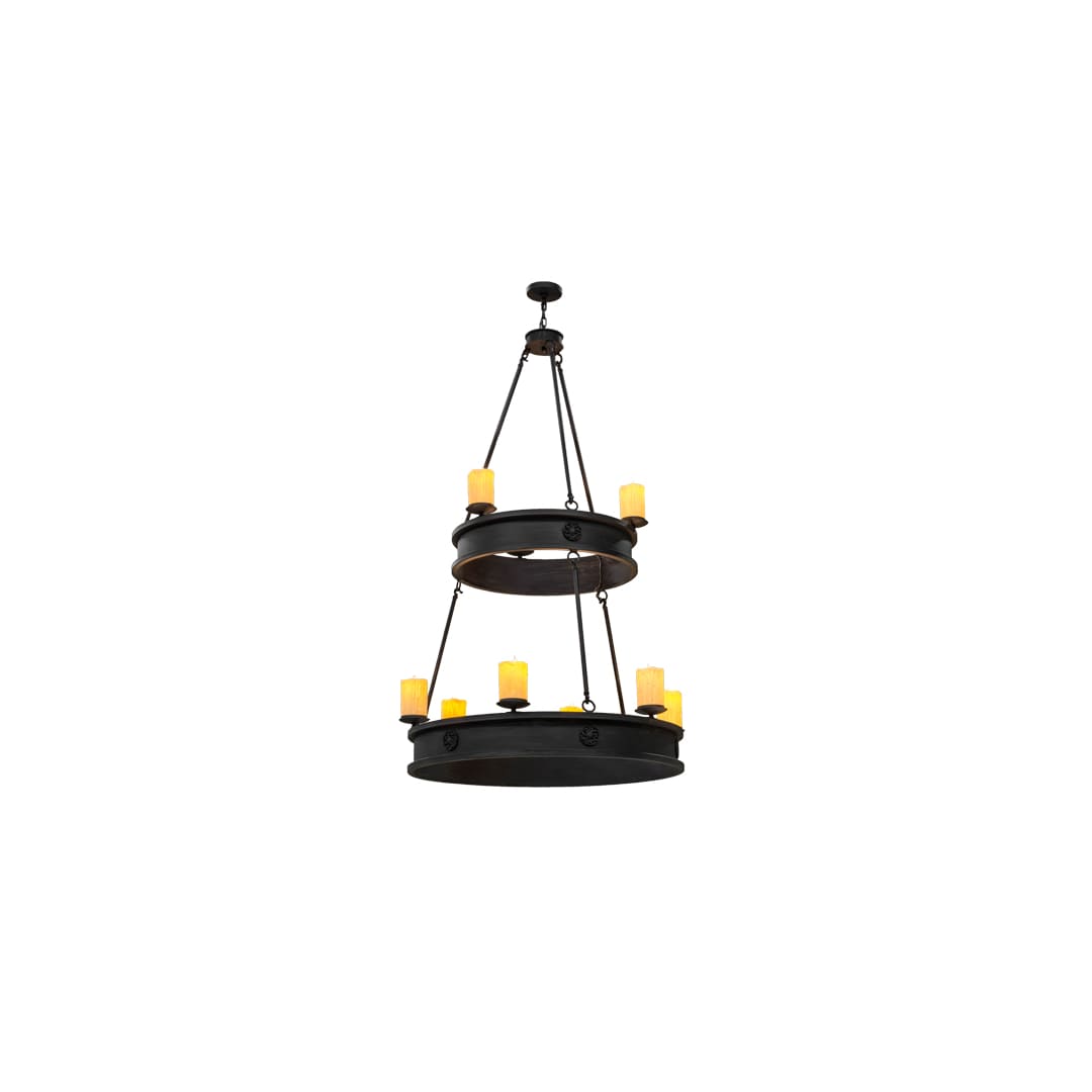 Lorenzo 9 Light 48" Wide Pillar Candle Ring Chandelier