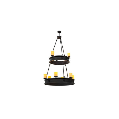 Lorenzo 9 Light 48" Wide Pillar Candle Ring Chandelier