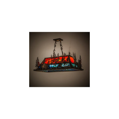 Bear Through the Trees 6 Light 19" Wide Linear Pendant