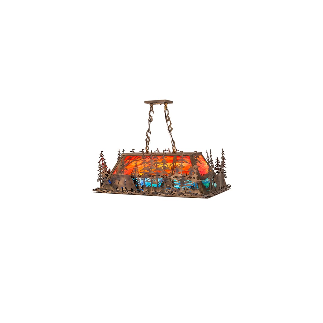 Bear Through the Trees 6 Light 19" Wide Linear Pendant