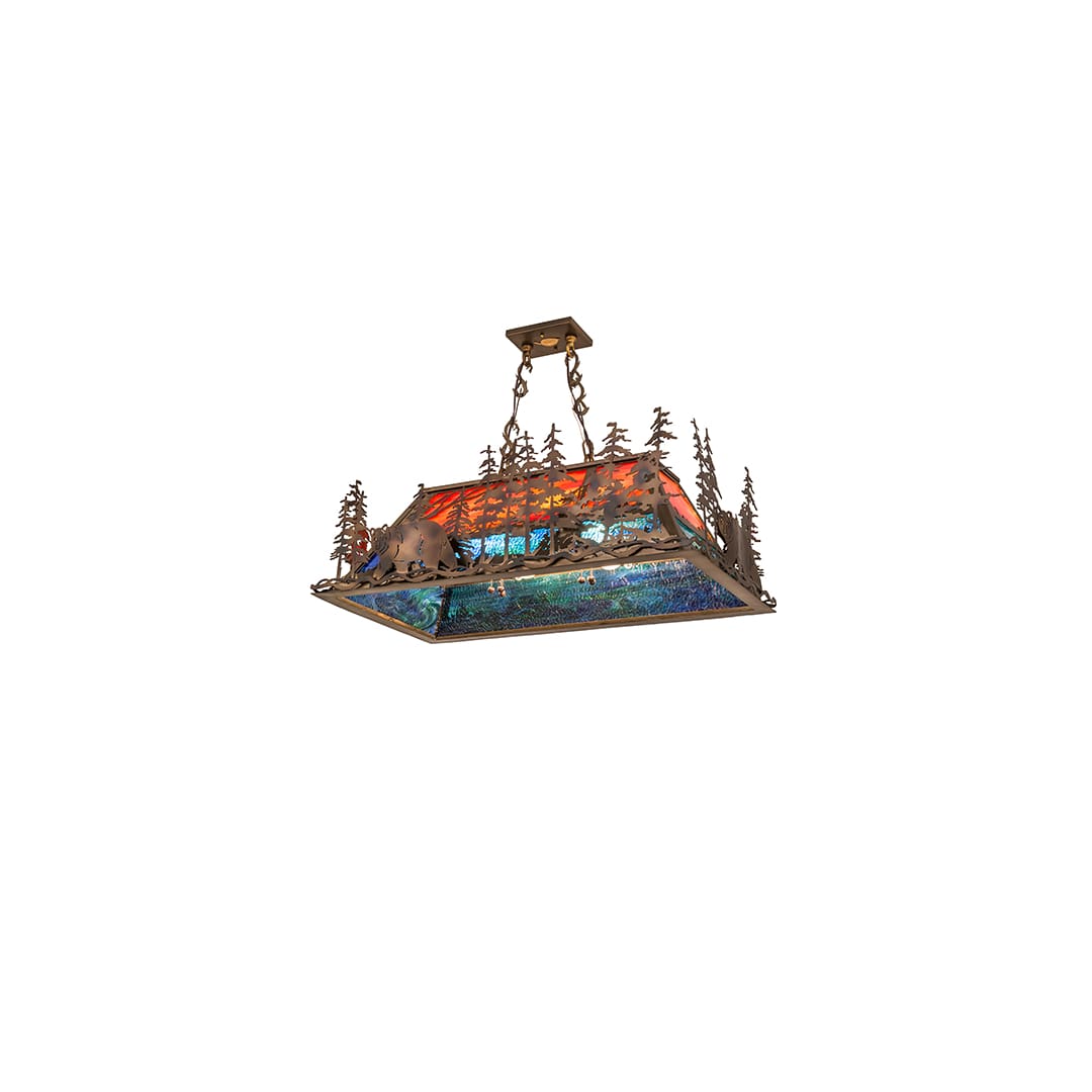 Bear Through the Trees 6 Light 19" Wide Linear Pendant