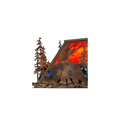 Bear Through the Trees 6 Light 19" Wide Linear Pendant