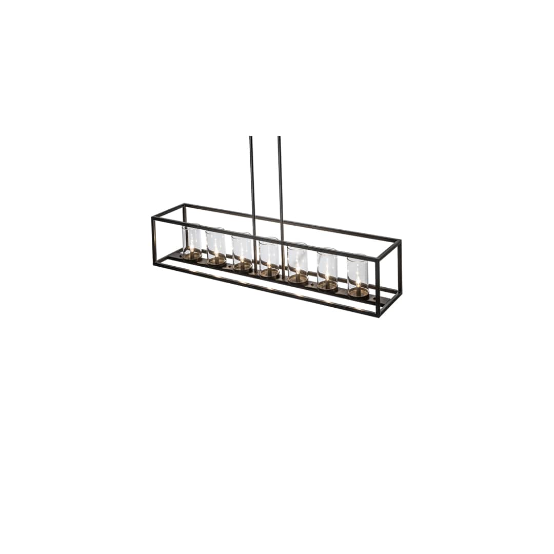 Affinity Island 7 Light 12" Wide Taper Candle Linear Pendant
