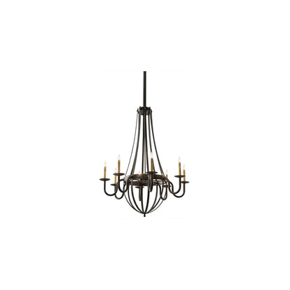Barrel Stave Metallo 8 Light 38" Wide Taper Candle Style Chandelier