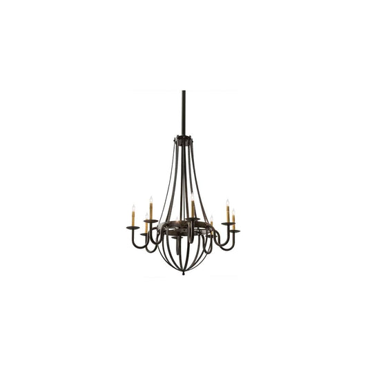 Barrel Stave Metallo 8 Light 38" Wide Taper Candle Style Chandelier