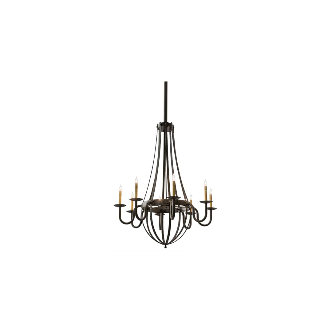 Barrel Stave Metallo 8 Light 38" Wide Taper Candle Style Chandelier