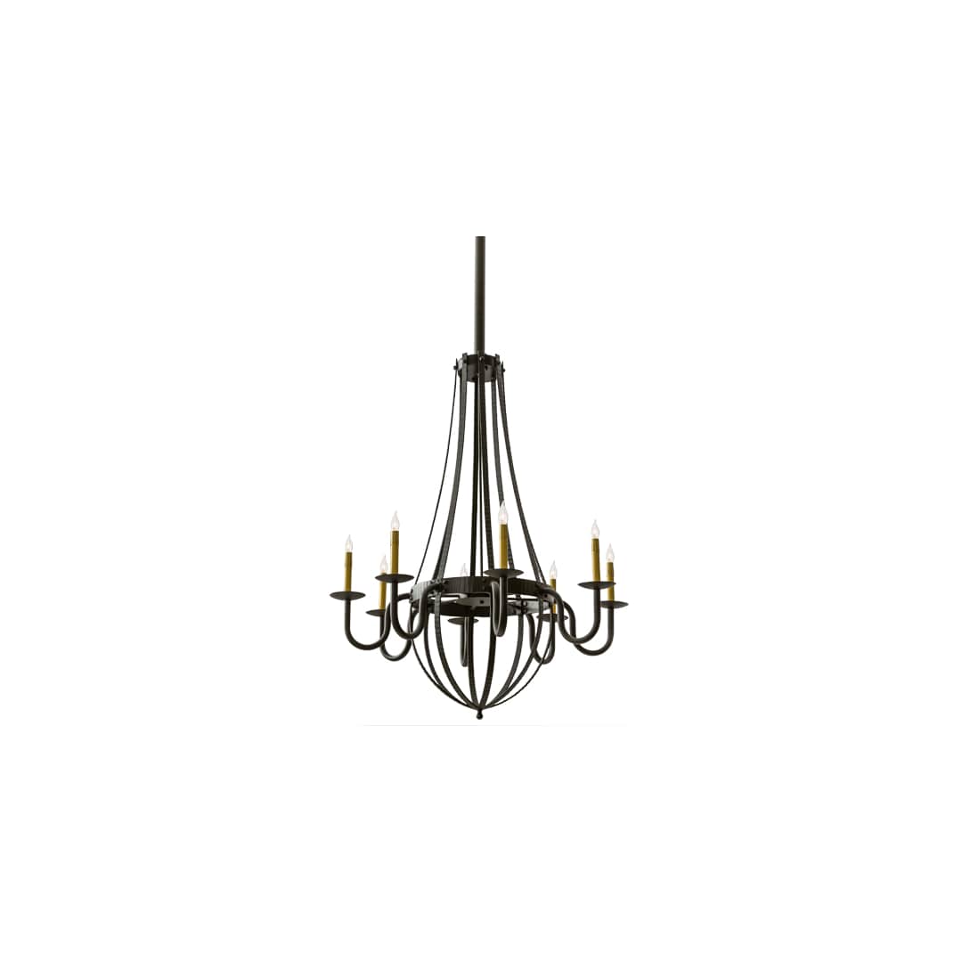 Barrel Stave Metallo 8 Light 38" Wide Taper Candle Style Chandelier