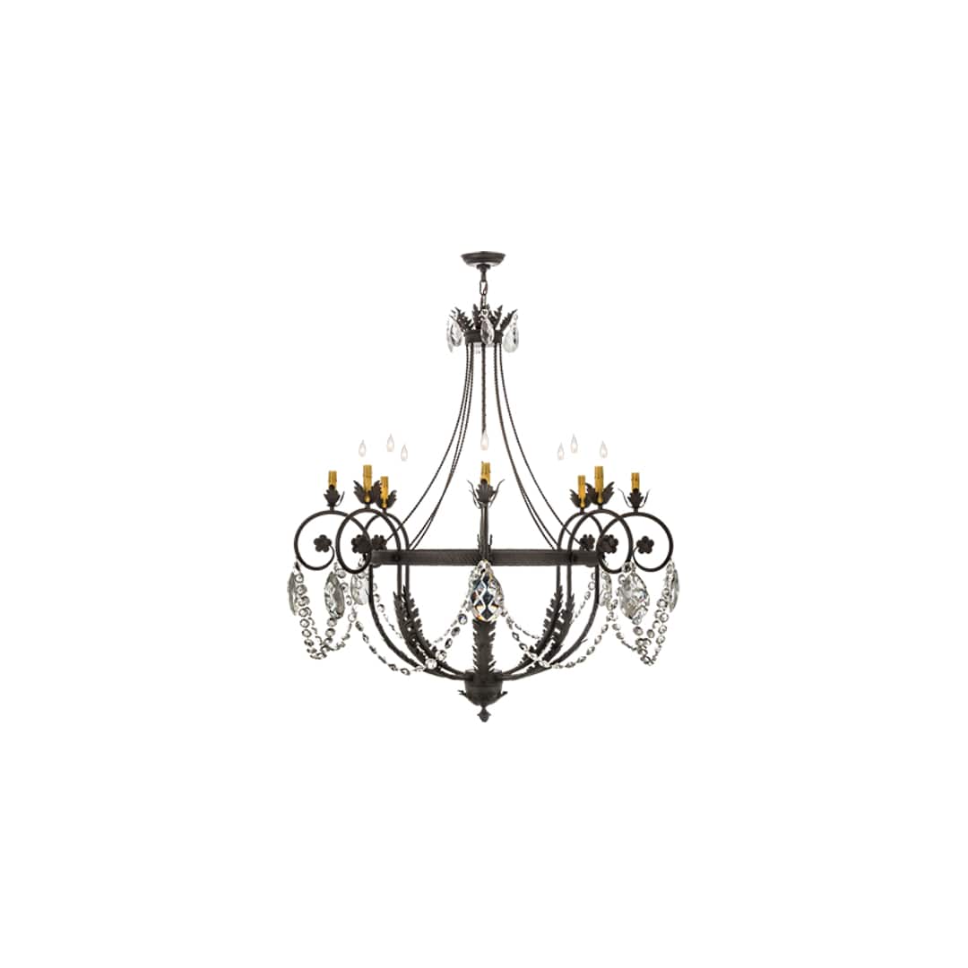Antonia 8 Light 45" Wide Crystal Candle Style Chandelier