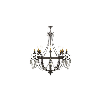 Antonia 8 Light 45" Wide Crystal Candle Style Chandelier