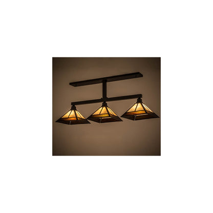 Mission 3 Light 13" Wide Linear Pendant