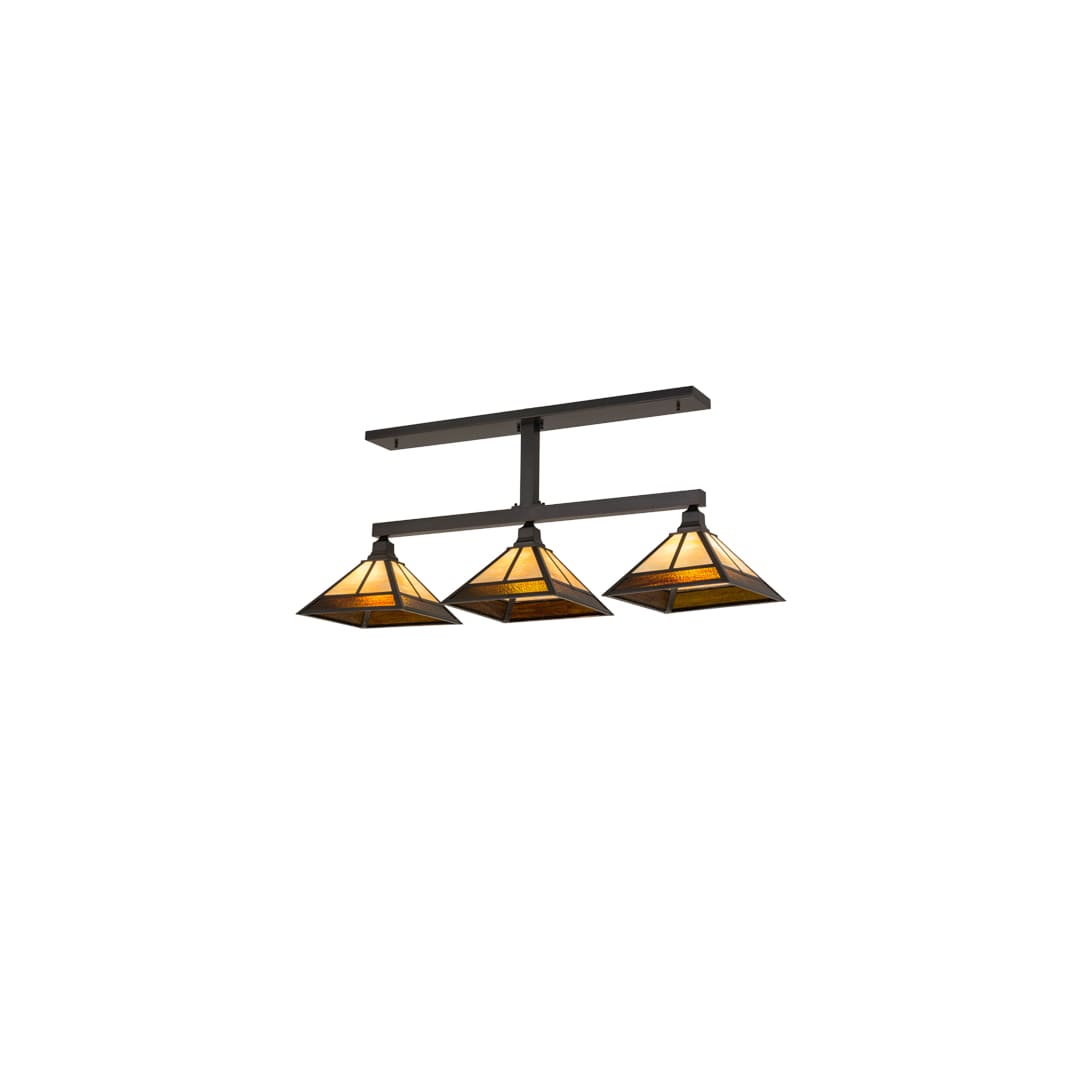 Mission 3 Light 13" Wide Linear Pendant