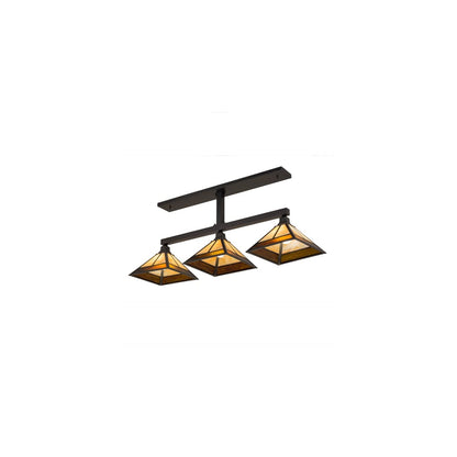 Mission 3 Light 13" Wide Linear Pendant