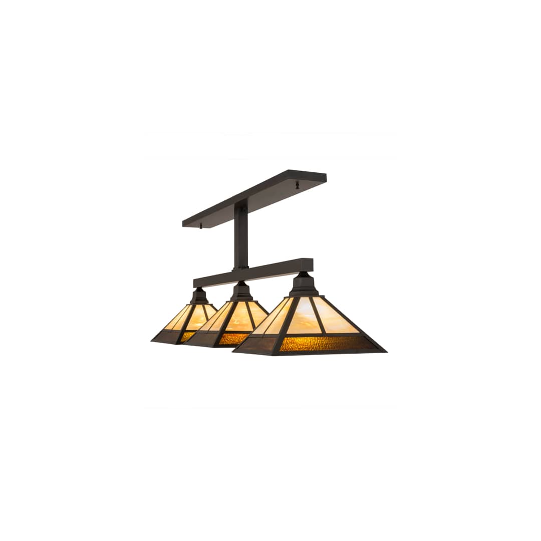 Mission 3 Light 13" Wide Linear Pendant