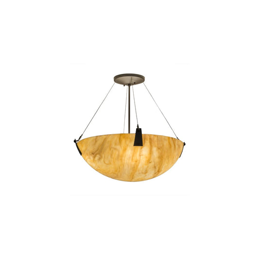 Araneta 4 Light 25" Wide Semi-Flush Bowl Ceiling Fixture - Oil Rubbed Bronze Finish - GU24 Bulb Base