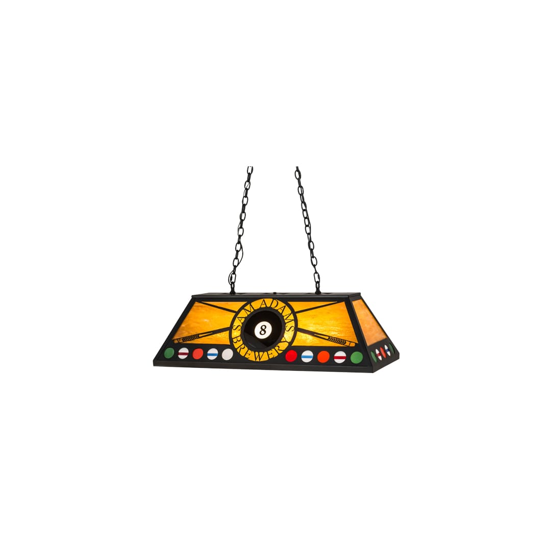 Personalized 9 Light 17" Wide Billiard Linear Pendant