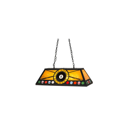 Personalized 9 Light 17" Wide Billiard Linear Pendant