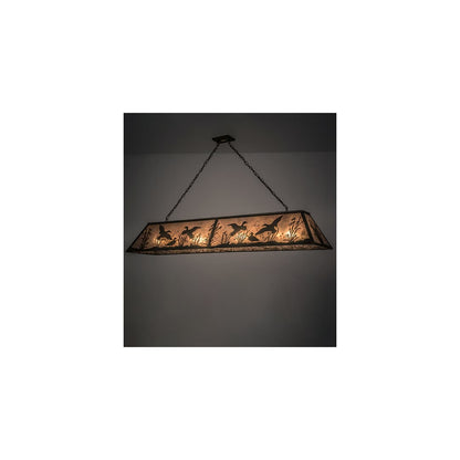 Ducks in Flight 12 Light 17" Wide Linear Pendant