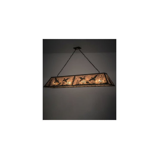 Ducks in Flight 12 Light 17" Wide Linear Pendant