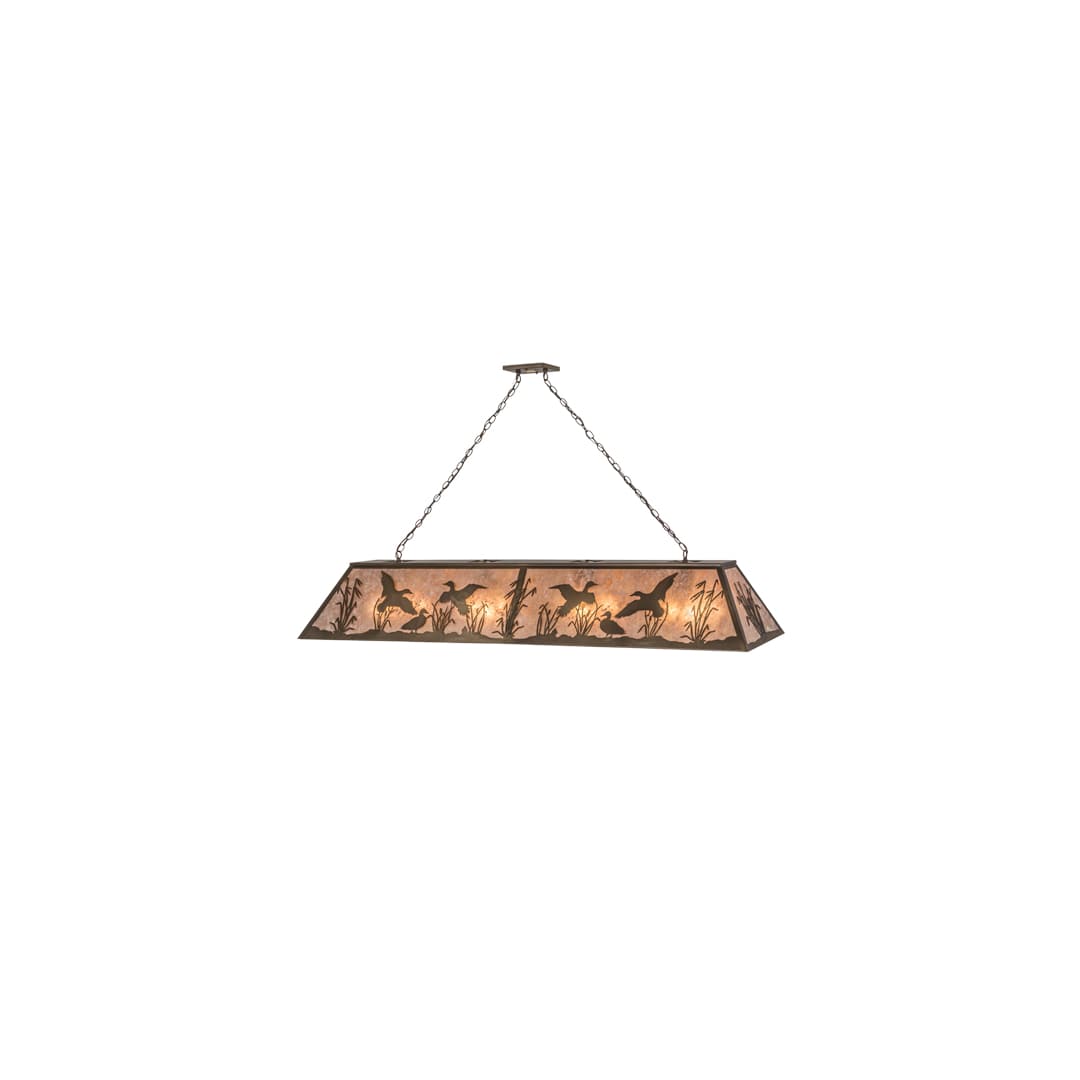 Ducks in Flight 12 Light 17" Wide Linear Pendant