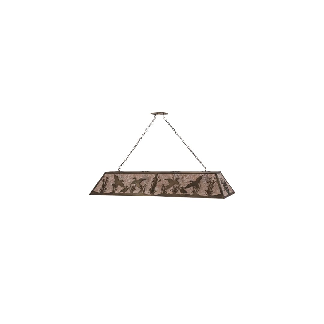 Ducks in Flight 12 Light 17" Wide Linear Pendant