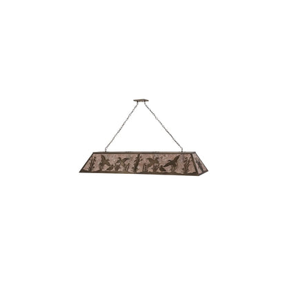 Ducks in Flight 12 Light 17" Wide Linear Pendant