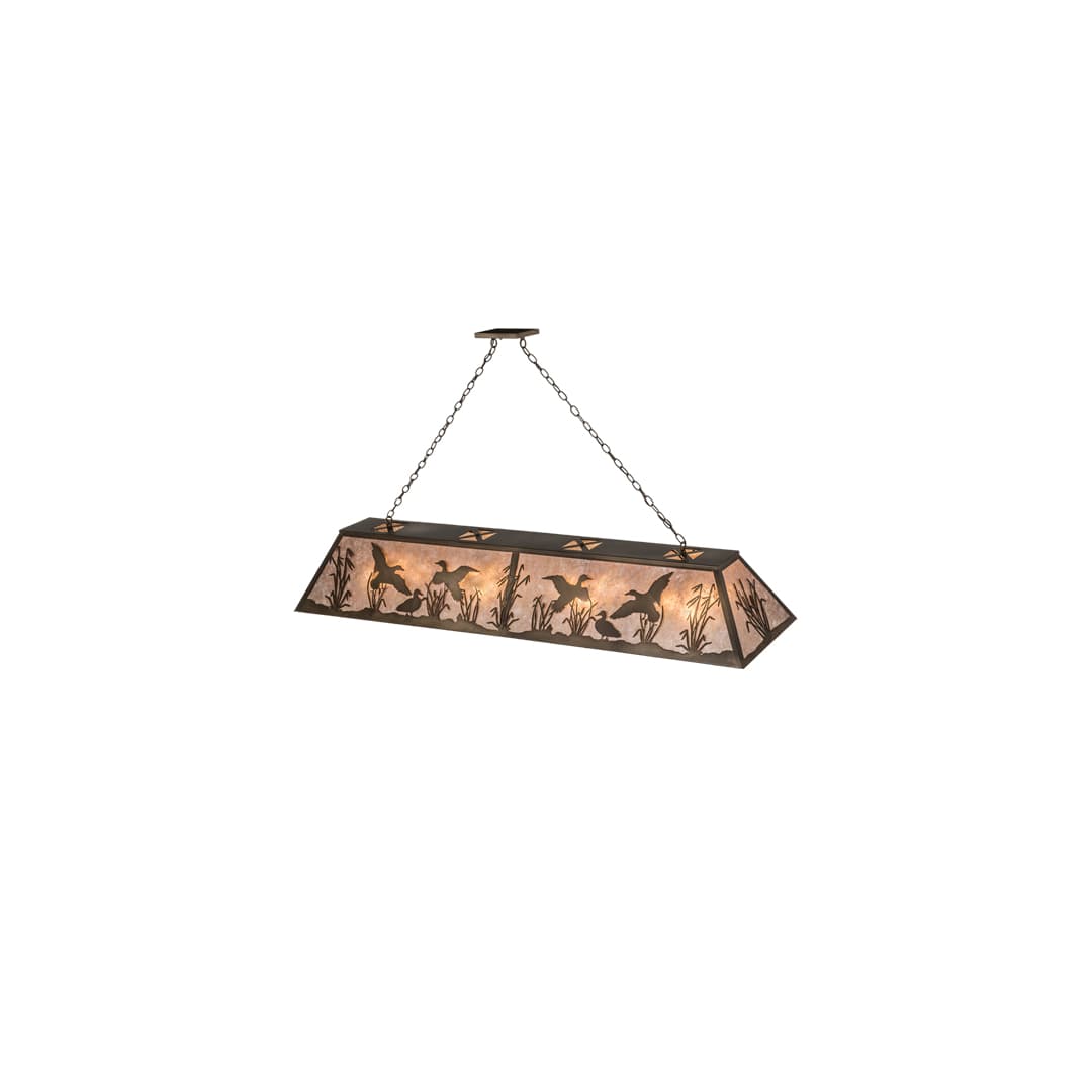 Ducks in Flight 12 Light 17" Wide Linear Pendant
