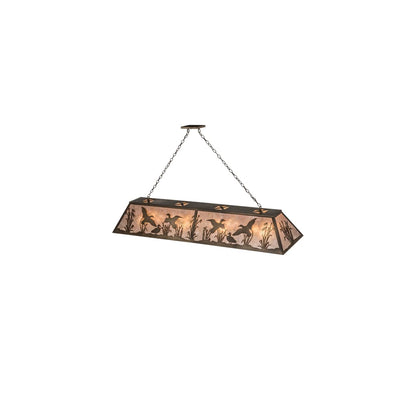 Ducks in Flight 12 Light 17" Wide Linear Pendant