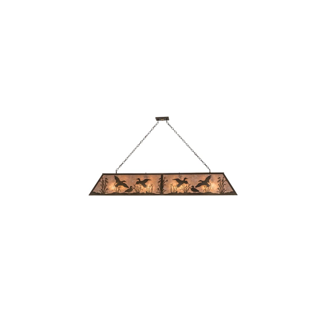 Ducks in Flight 12 Light 17" Wide Linear Pendant