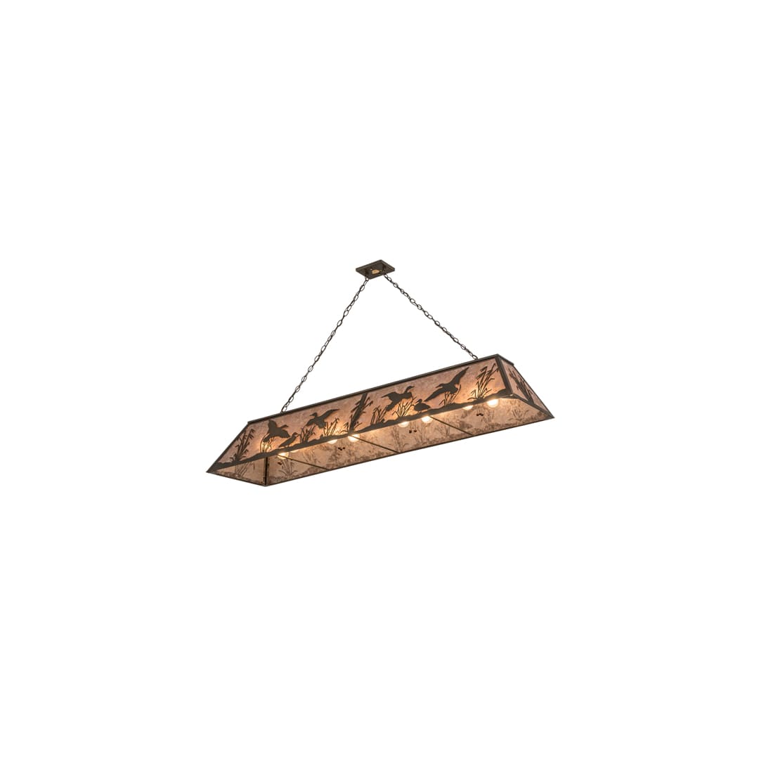 Ducks in Flight 12 Light 17" Wide Linear Pendant
