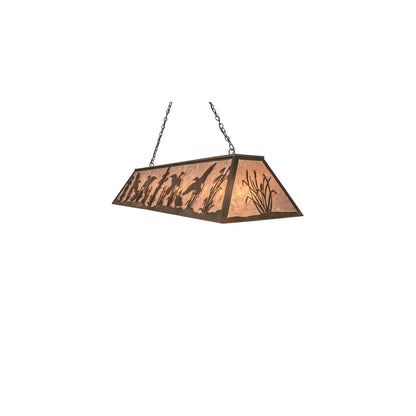 Ducks in Flight 12 Light 17" Wide Linear Pendant
