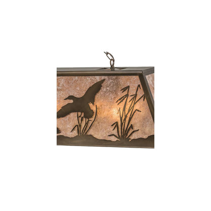 Ducks in Flight 12 Light 17" Wide Linear Pendant