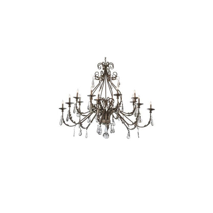 French Elegance 16 Light 60" Wide Crystal Candle Style Chandelier