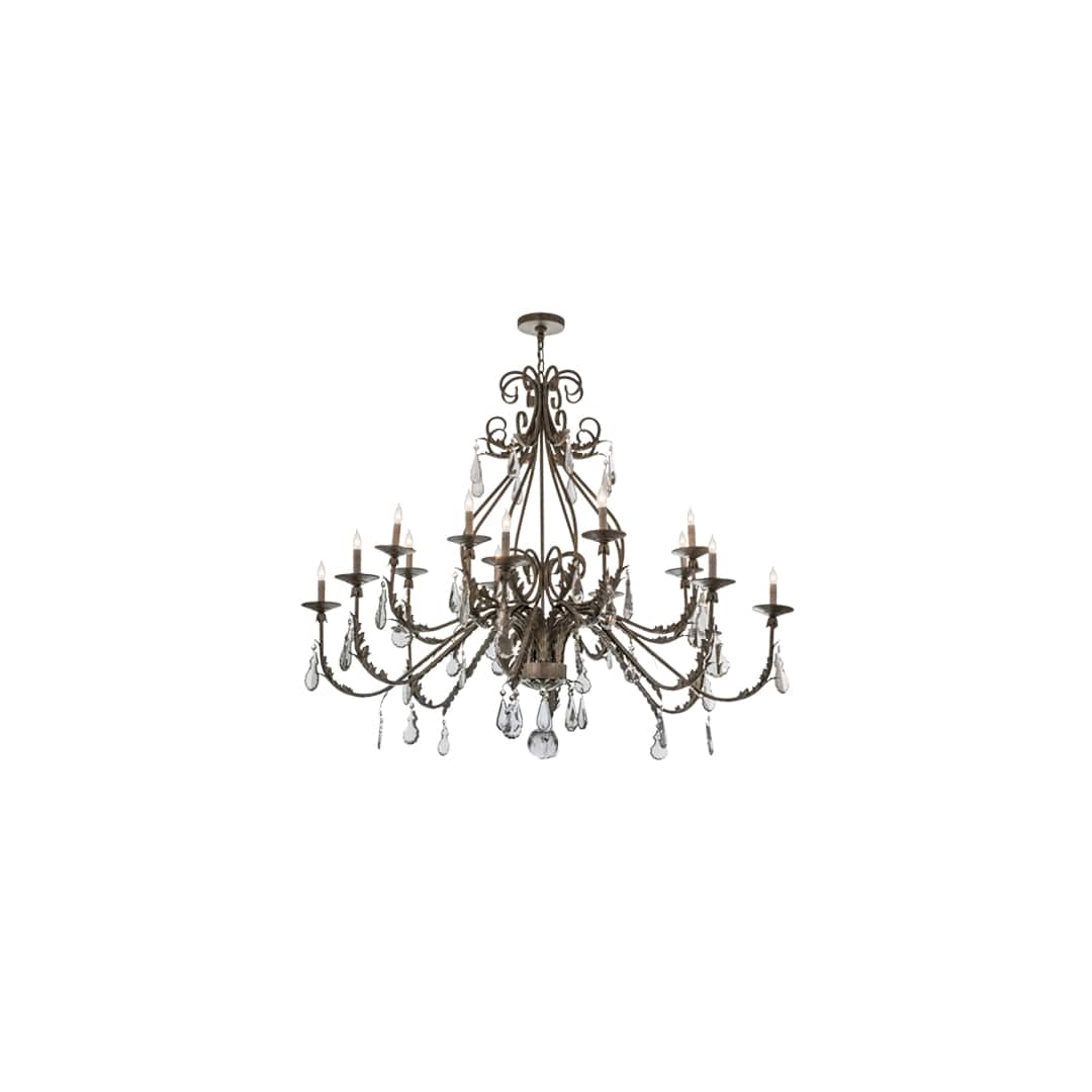 French Elegance 16 Light 60" Wide Crystal Candle Style Chandelier
