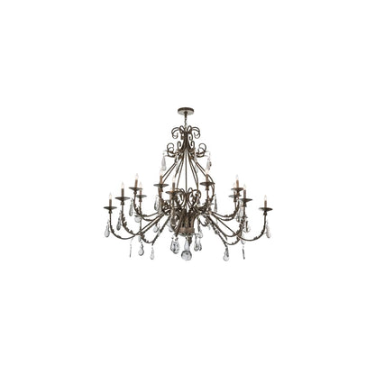 French Elegance 16 Light 60" Wide Crystal Candle Style Chandelier
